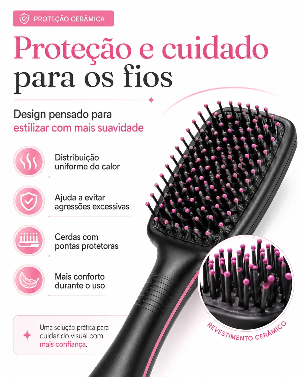 Escova secadora ONA® Profissional 3 em 1