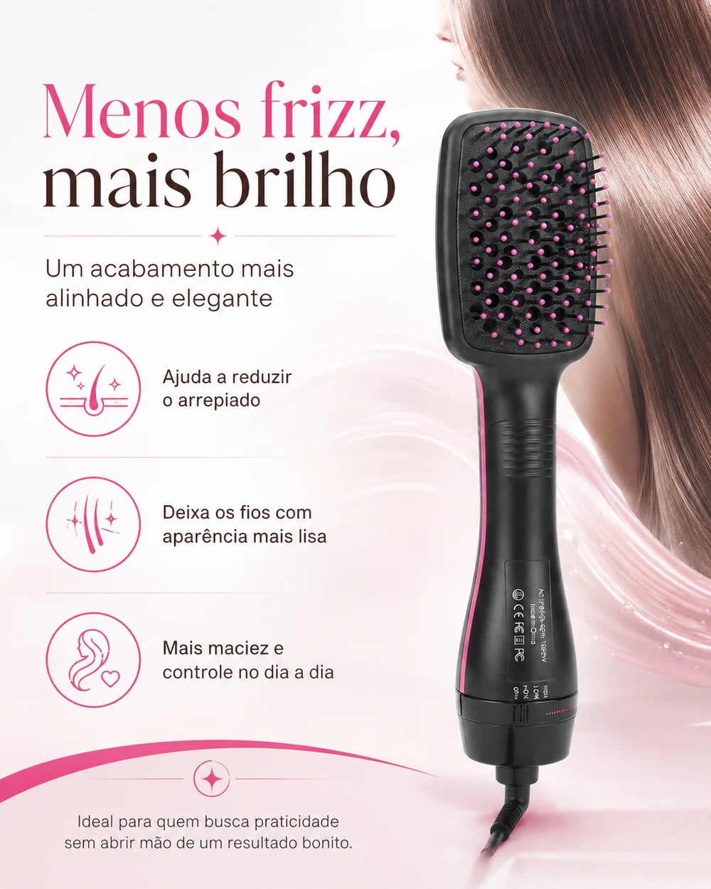 Escova secadora ONA® Profissional 3 em 1